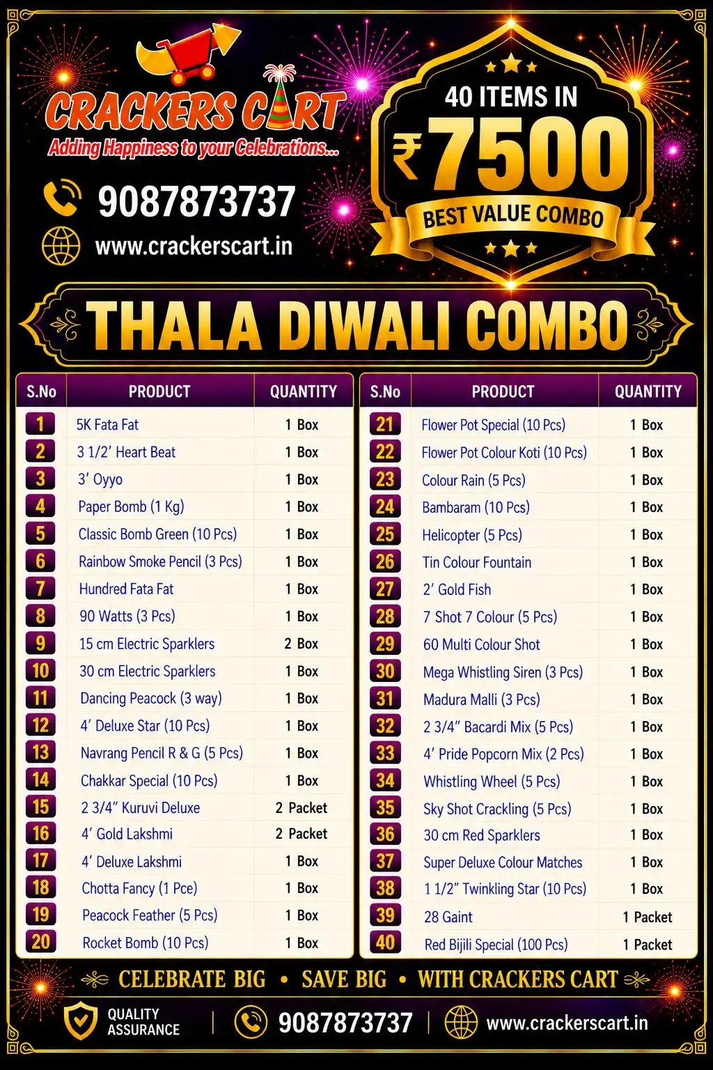Thala Diwali Combo (40 Items)
